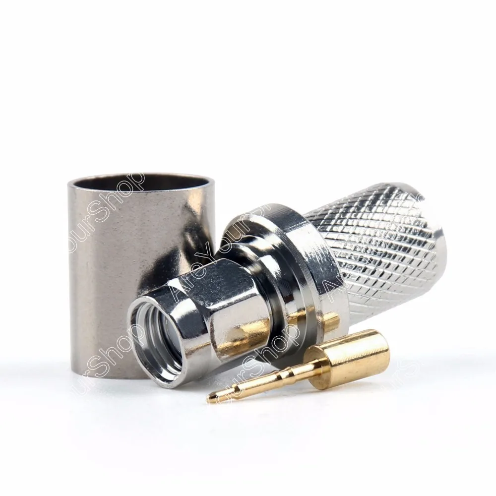 Areyourshop SMA штекерный обжимной соединитель RG8 RG213 LMR400 RG214 9913 прямой кабель 10 шт. 50 ом