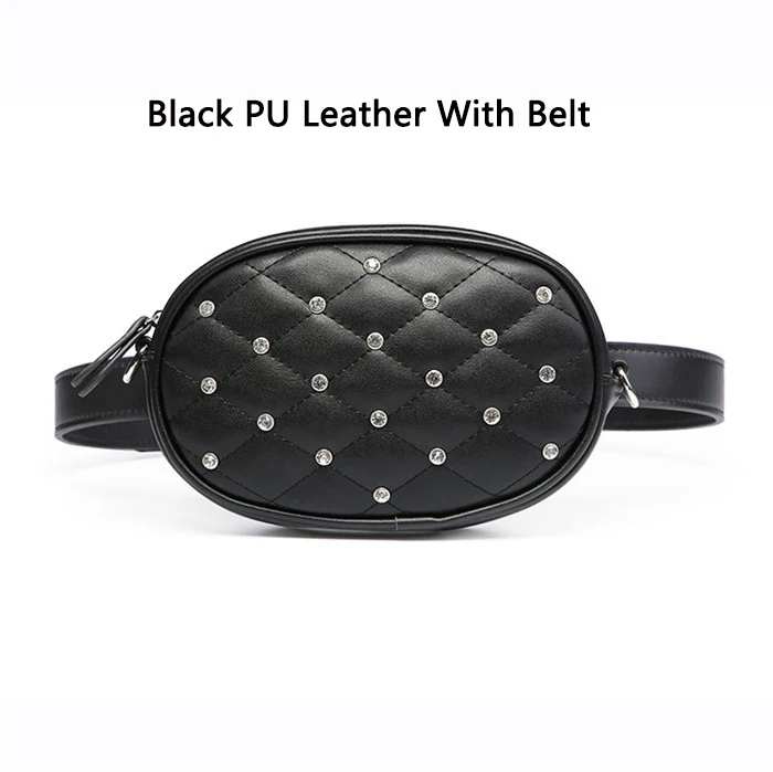 black pu belt Mihaivina, высокое качество, сумка на талию, женская сумка на пояс, сумка на пояс, роскошная цепочка, сумки на плечо, модная сумка из искусственной кожи, бархатная сумка на грудь - Цвет: black pu belt