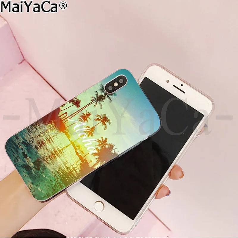 A14 MaiYaCa летние пляжные Гавайи Aloha море океан красочные милые чехол для телефона для Apple iPhone 8 7 6 6 S плюс X XS MAX 5 5S SE XR крышка - Цвет: A14