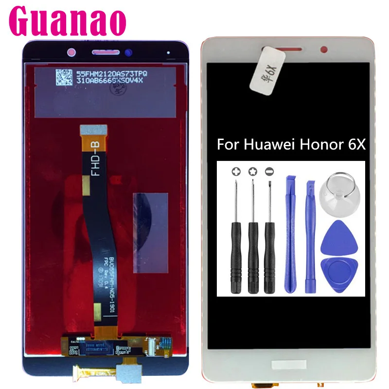 Guanao для Huawei Honor 6X женский Стандартный Полный ЖК дисплей + цифровой