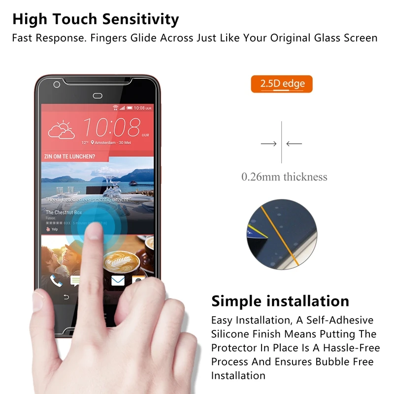 2.5D 0 26 мм 9H Премиум Закаленное стекло для HTC Desire 628 Защитная пленка *|tempered glass|premium