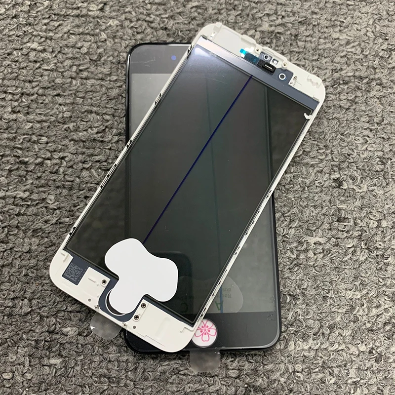 10 шт. 4 в 1 для iPhone 5/6/6 Plus/6 S/6 S Plus/7/7 Plus/8/8 Plus Передняя Стекло Сенсорный экран+ холодный Пресс рамка+ оcа+ поляризатор