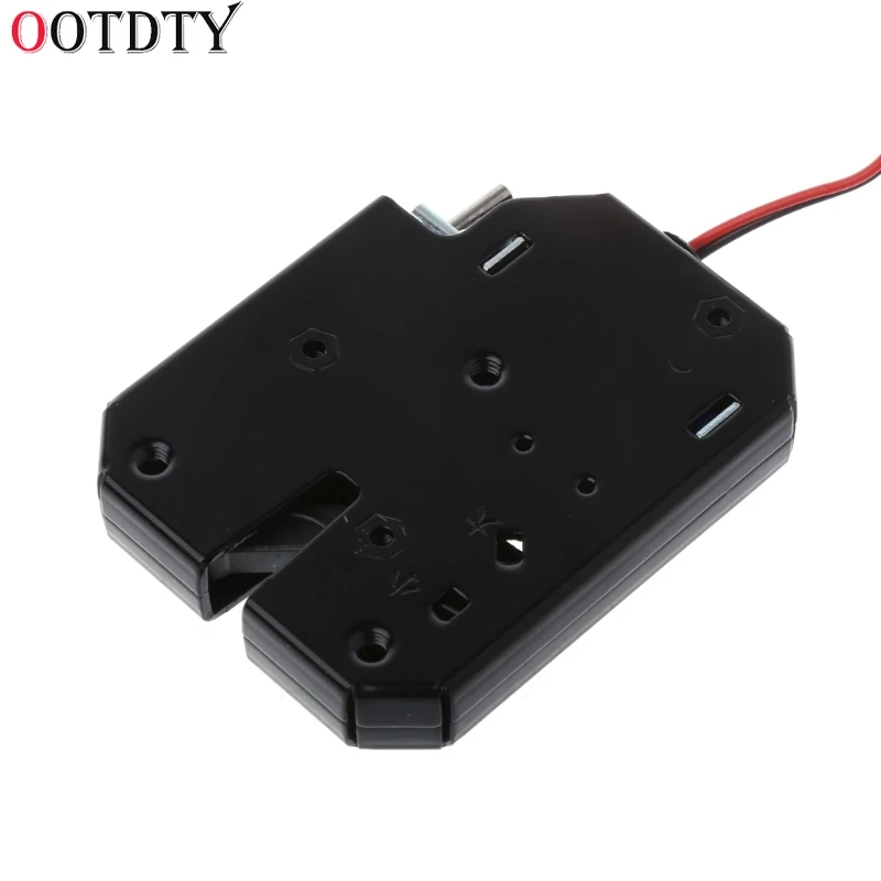 OOTDTY Electromagnetic Electric Control Cabinet Drawer Lockers For 12V DC Lock Latch Carbon Steel Black Door Access Control
