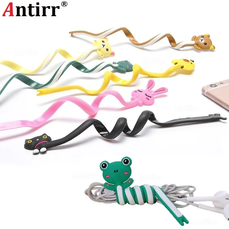 

Cartoon Multi functional Earphone Usb Cable Winder PC Data line Collation Management clip phone Wire Cord Organizer protector