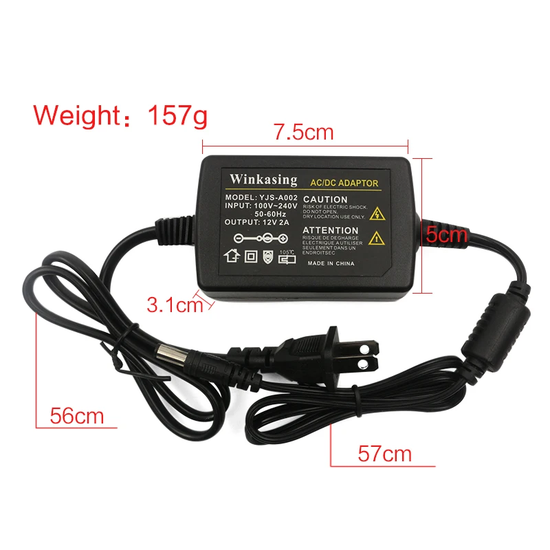 Ac100 240v DC12v 2a 24w Us Eu Uk Au Plug Dc Ac универсальный блок питания для светодиодных лент