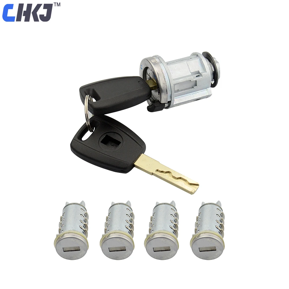 CHKJ SIP22 Blade Car Ignition Lock Set Key For Fiat Car Original Milling Lock Car Door Modified Lock Cylinder Car Key Trunk Lock
