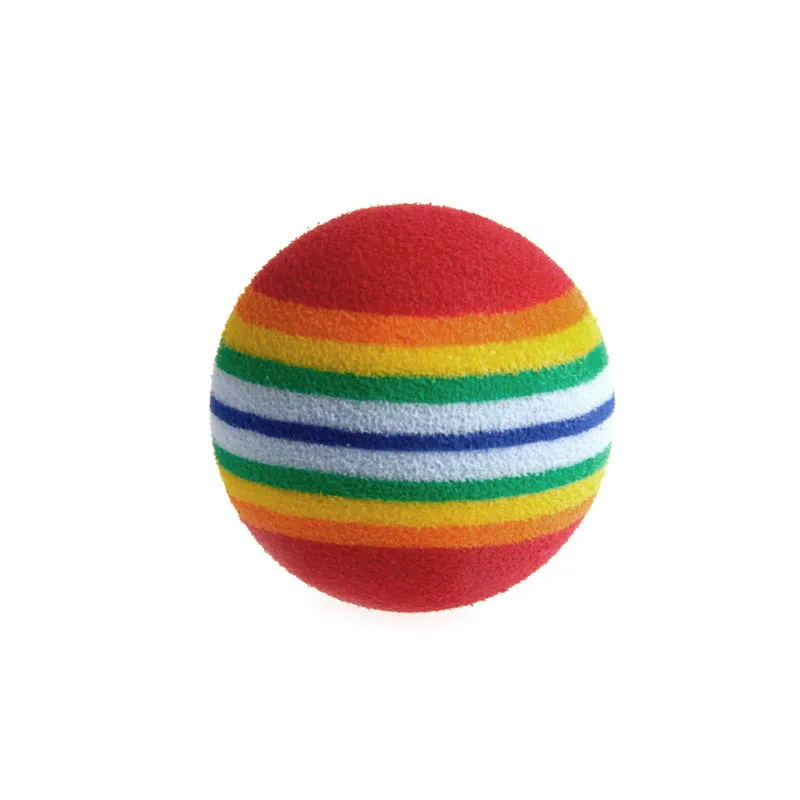 

10Pcs Colorful Pet Rainbow Foam Fetch Balls Training Interactive Dog Funny Toy