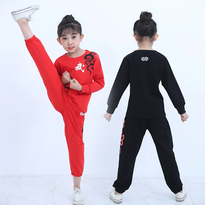 Детская одежда для боевых искусств хлопковая тренировочная с длинными рукавами