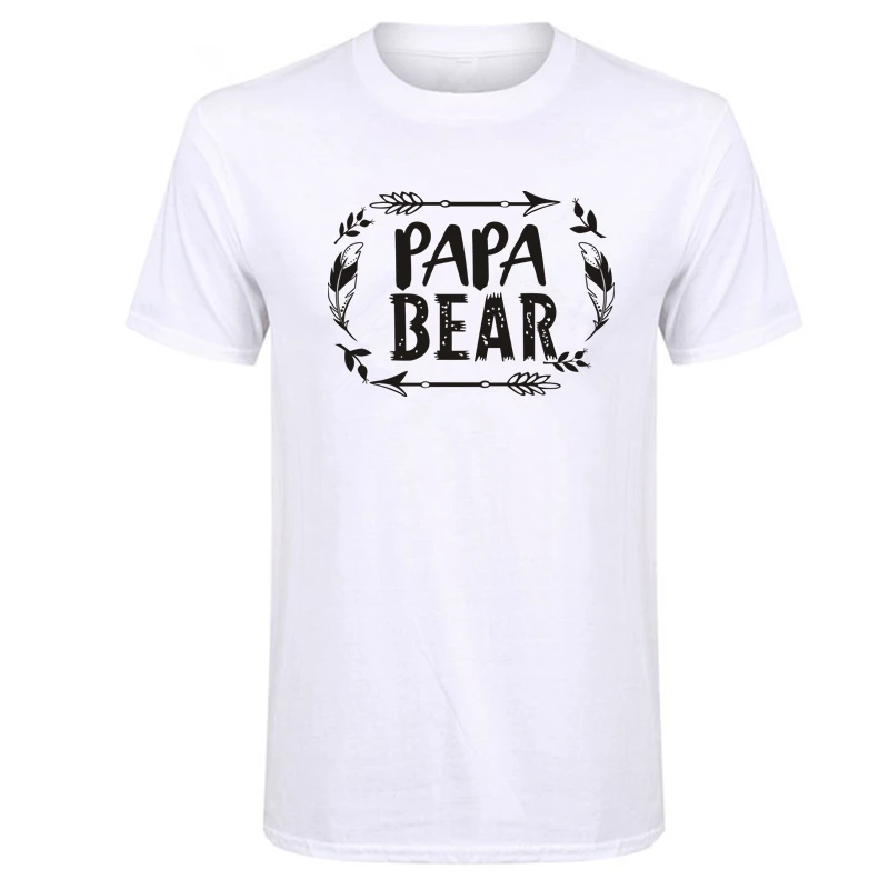 Showtly Papa Bear Футболка с круглым вырезом объявление беременности дедушка и