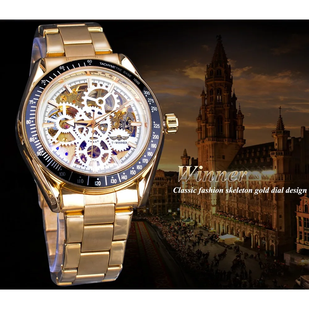 Часы наручные Winner Мужские автоматические светящиеся водонепроницаемые