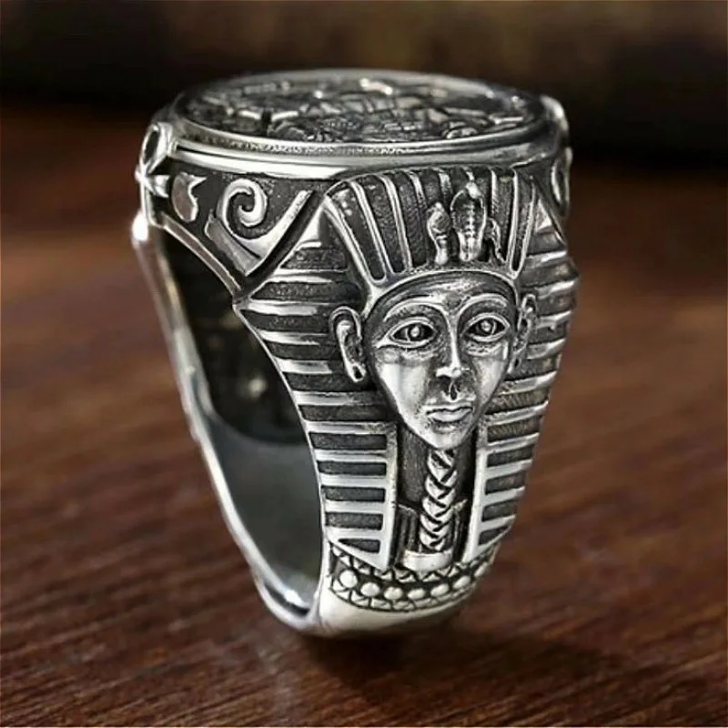 Готический древний египетский фараон Horus Anubis Ranger Tutankhamun титановое стальное