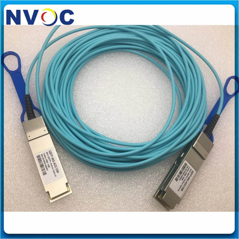 Активный оптический кабель OM3 50/125 Mellanox совместимый с 40G QSFP + AOC 30 м (98 футов) |