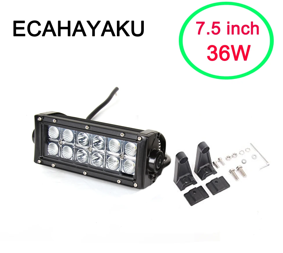 ECAHAYAKU 7 5 &quot13 5&quot 36 Вт 72 2 рядный светодиодный светильник для вождения бар