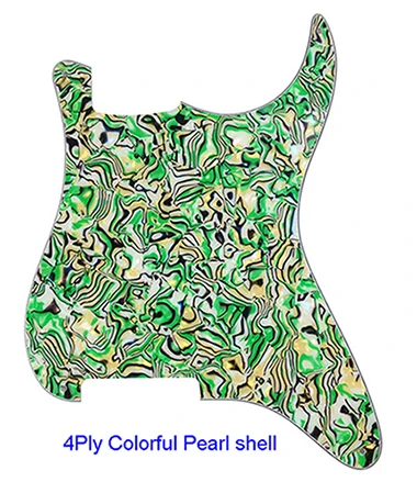 Colorful Pearl Shell Pleroo качество 4 гитара отверстия Stratocaster накладку Пустой материал для Страт Стиль на заказ - Цвет: Colorful Pearl Shell