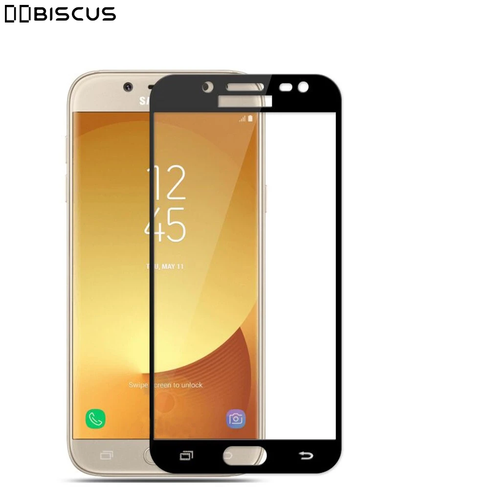 Полноэкранная защитная пленка из закаленного стекла для Samsung Galaxy J3 Pro 2017 J330F на