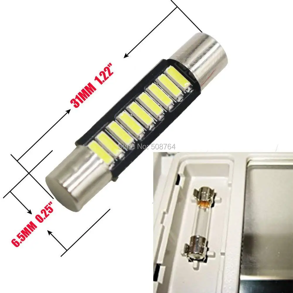 10 шт. 28 мм 31 4014 9smd зеркальный предохранитель солнцезащитный козырек для