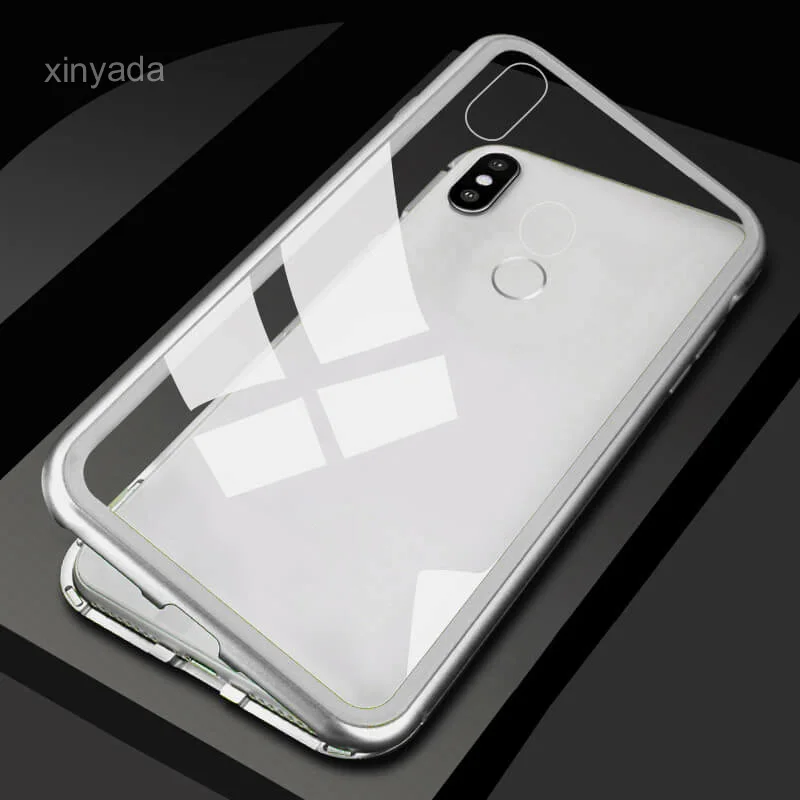 Silver clear Металлические Магнитные Стекло чехол для samsung Galaxy M10 M20 M30 A10 A30 A50 A40 A70 S10 плюс S10e чехол Магнит бампер - Цвет: Silver clear