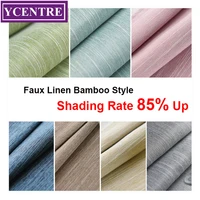 ycentre faux linen solid color blackout curtain window treatment drapes noise blocking curtains blinds for bedroom living room