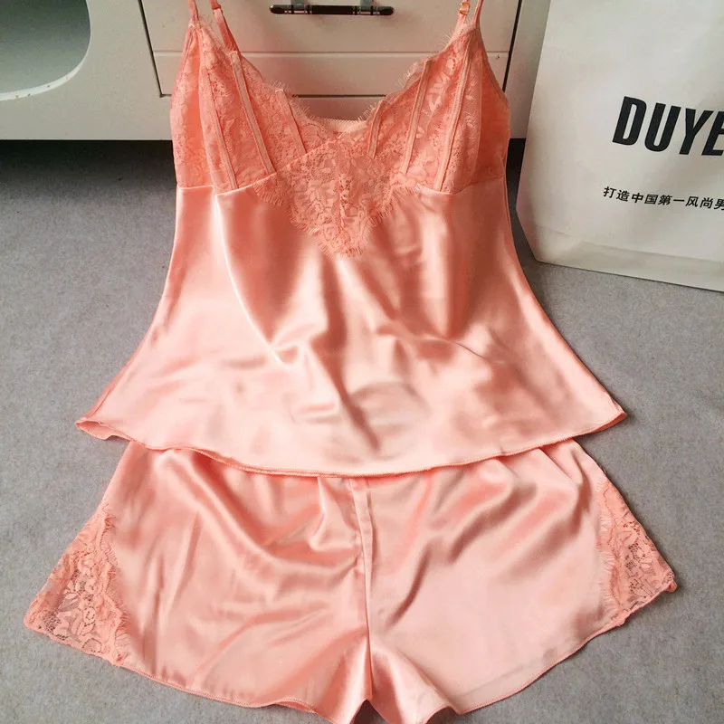 Пижама из натурального шелка брендовая Европейская Новинка Нижнее белье на