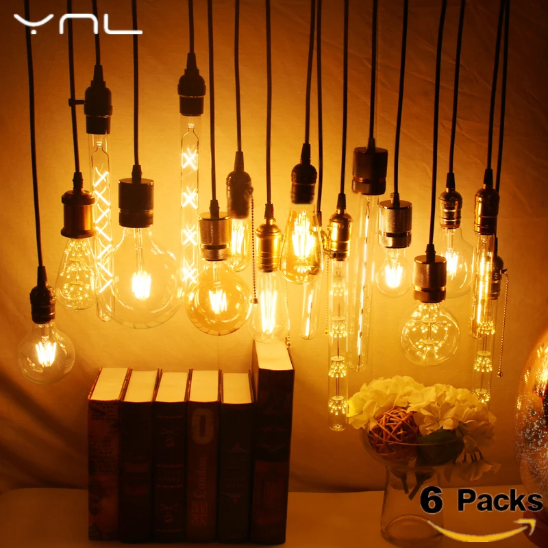 Винтажная Светодиодная лампа Эдисона C35 C35L E14 6 шт.|light bulb|bombillas ledled vintage |