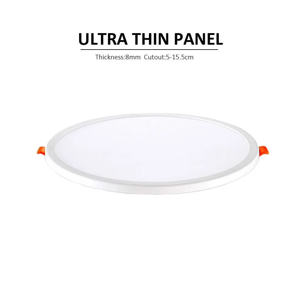 

LED Panel Lights Ultra thin Recessed Downlight 6W 8W 15W 20W 220V Round Panel lamp Ceiling Lamp White Warm white Patent