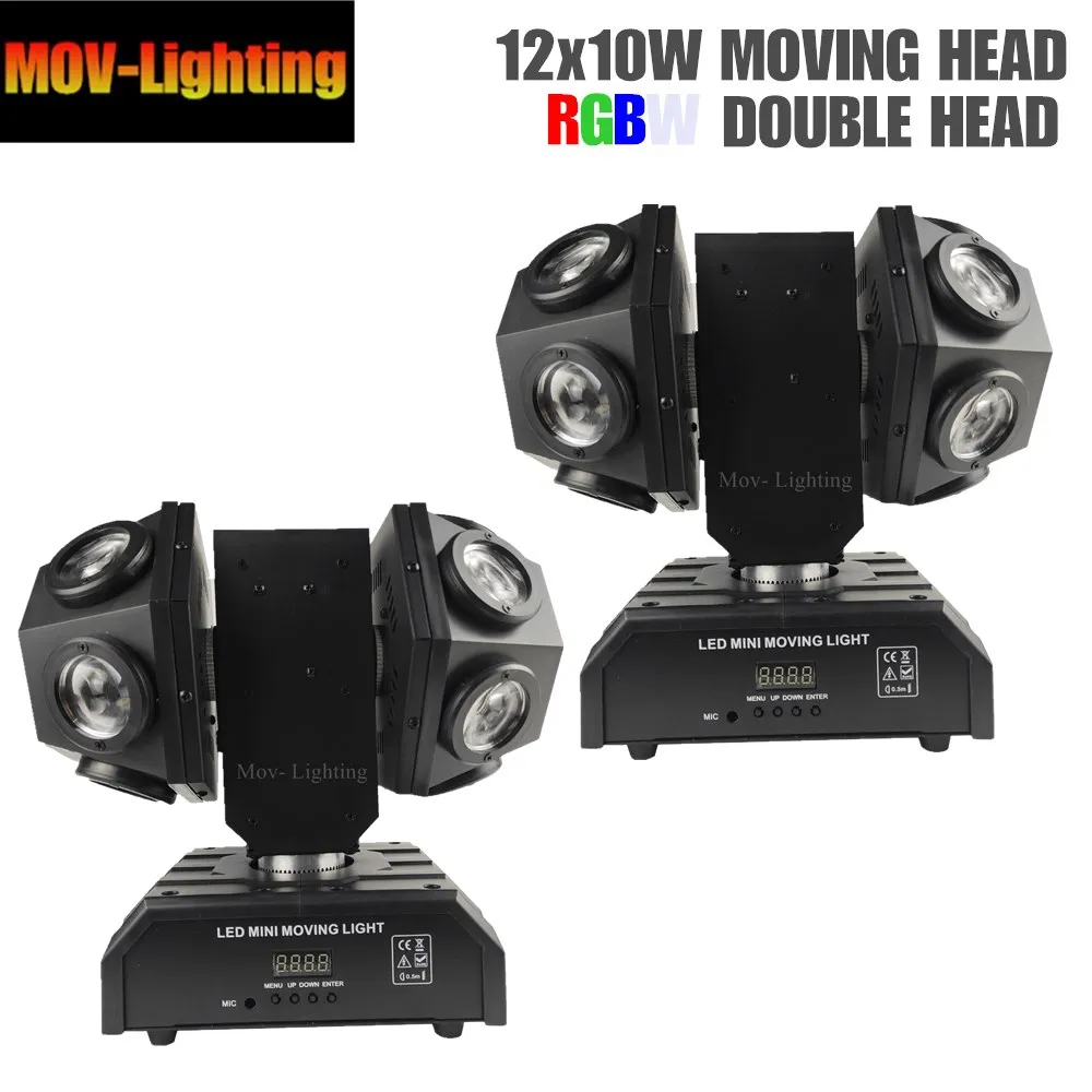 2 шт./лот dj оборудование 12 шт 10 Вт rgbw полноцветный светодиодный луч сценическое