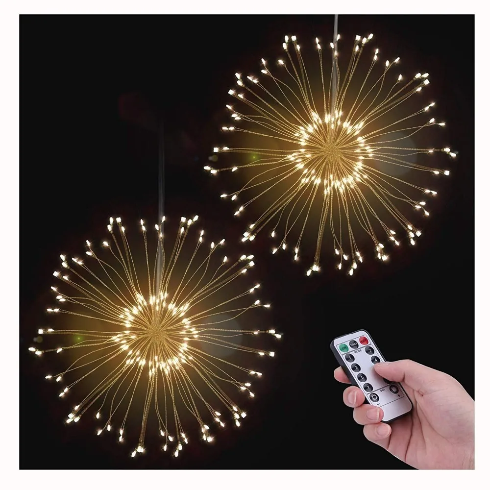 DIY LED Fairy String Light 150LEDS Battery Operated Starburst Holiday with Remote Control Decoration for Garden Room Party | Освещение