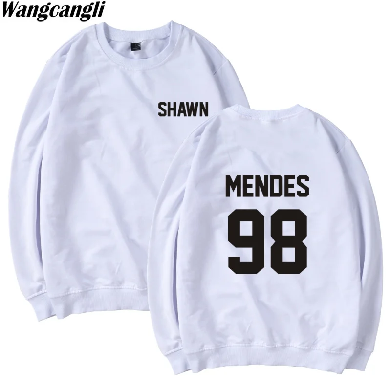 Женская толстовка в стиле Харадзюку с надписью Shawn Mendes 98 Повседневный пуловер