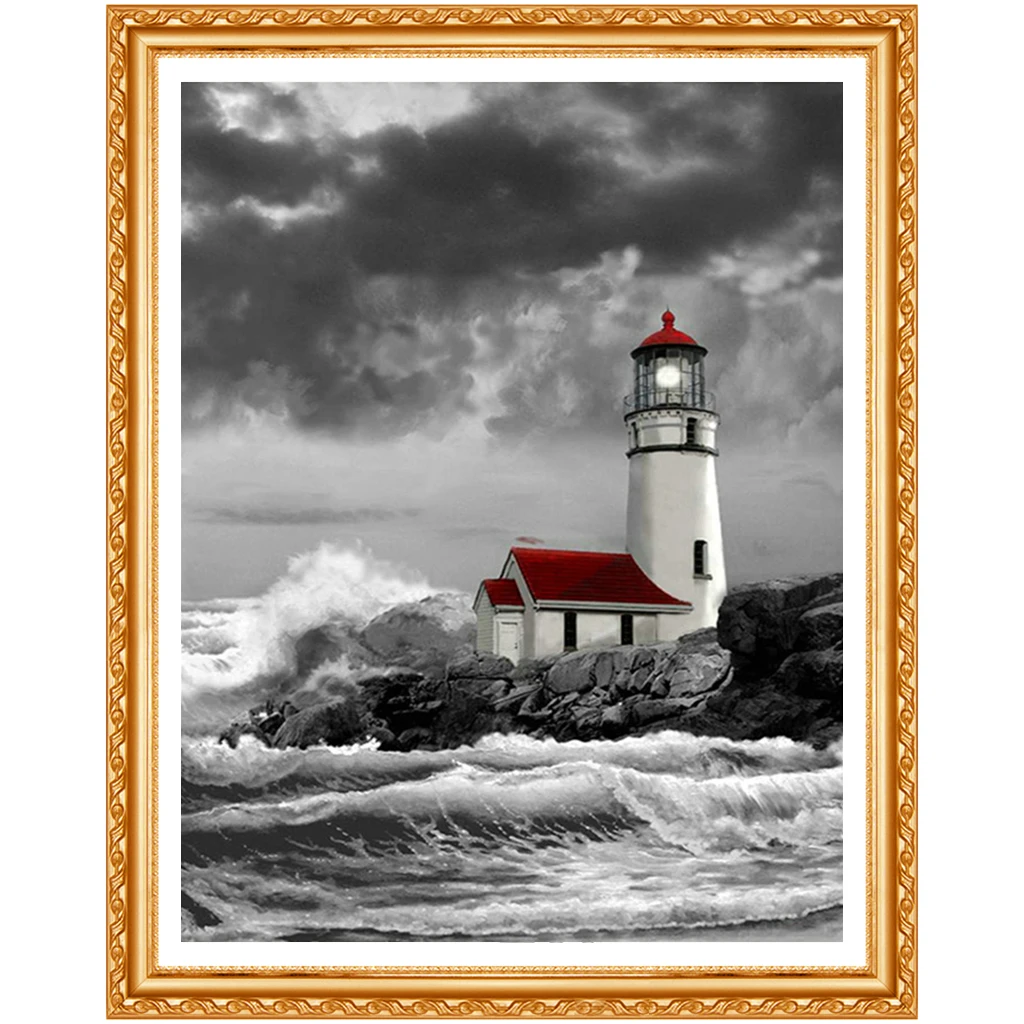 Специальная форма алмазная вышивка море маяк 5D живопись крестиком 3D алмаз