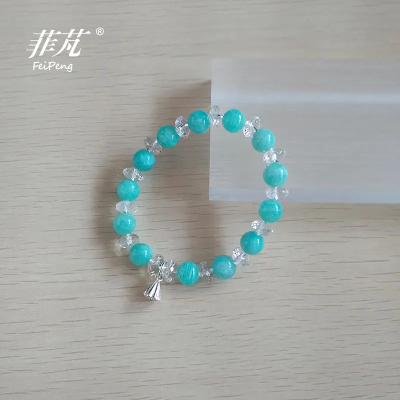 Горячая Распродажа Новый дизайн Небесно-Голубой Амазонит Кристалл Braclets &amp