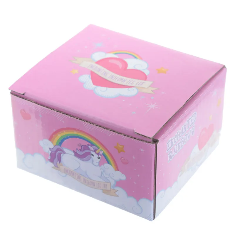 1 шт. милые керамические 3D радужные единороги чашка для яиц индивидуальная