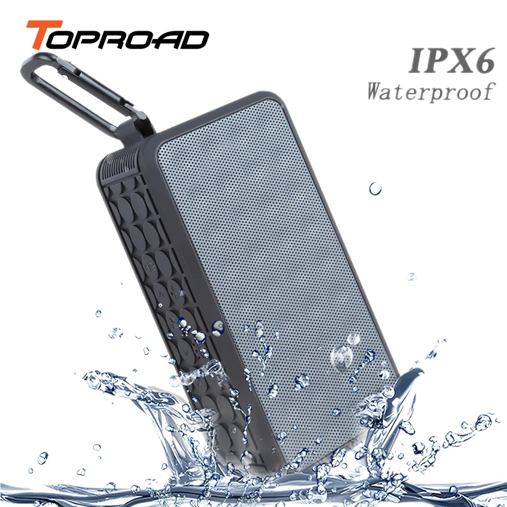 TOPROAD 10 Вт Портативный Bluetooth Динамик IPX6 Водонепроницаемый открытый колонки для
