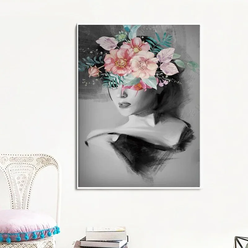 Nordic Decoration Home Poster Minimalist Modern Illustration Creative Beauty Flower Painting Modular Canvas Art Wall Pictures | Дом и сад