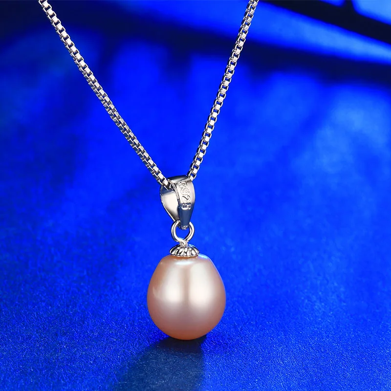 Women Design pearl necklace fashion necklaces for women Wedding Jewelry Box Chains Necklace bijoux - Цвет камня: Розовый
