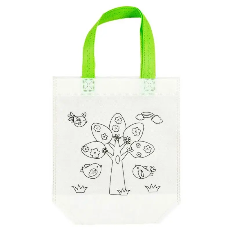 DIY экологическая граффити сумка ручной работы картина детский сад Tote сумки Пазлы для детей Подарки для детей Рисование игрушки - Цвет: 10