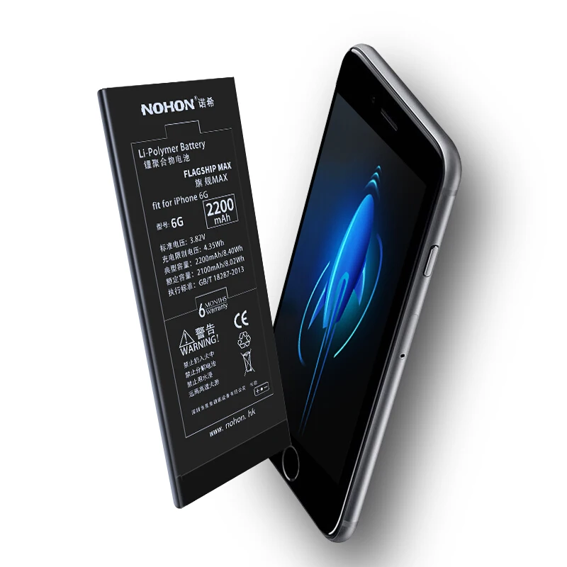 Аккумулятор NOHON литий-полимерный для iPhone 6 2200 мАч | Мобильные телефоны и