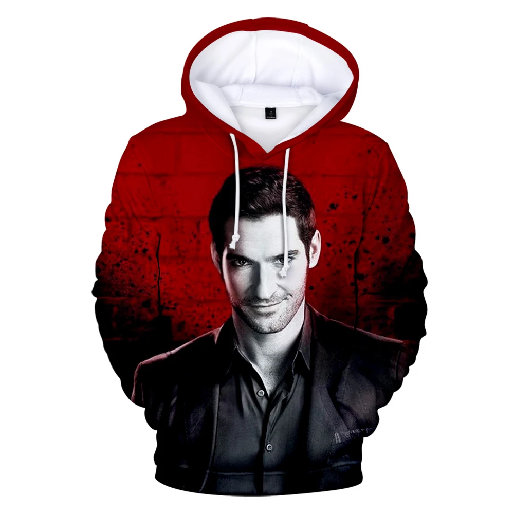 Толстовка с капюшоном Lucifer мягкая удобная толстовка 3D принтом для мальчиков и