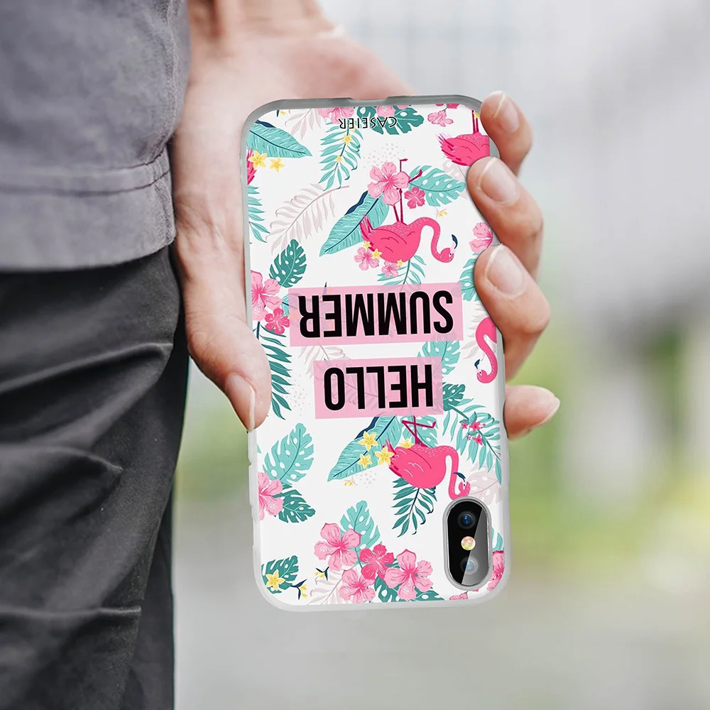 Caseier Фламинго чехол для iPhone 7 Plus 8 XR XS MAX задняя крышка X 6 S 5 5S SE Coque Funda Capa x xs max xr 6s
