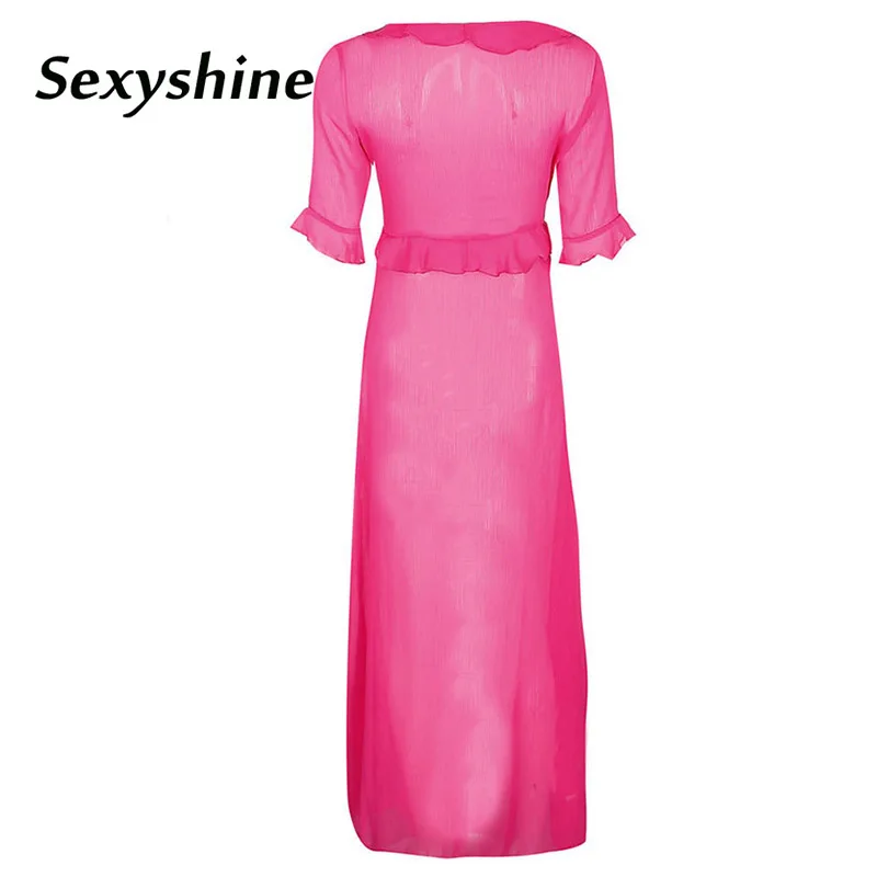 Летние пляжные сарафаны прозрачное сексуальное шифоновое богемное платье с