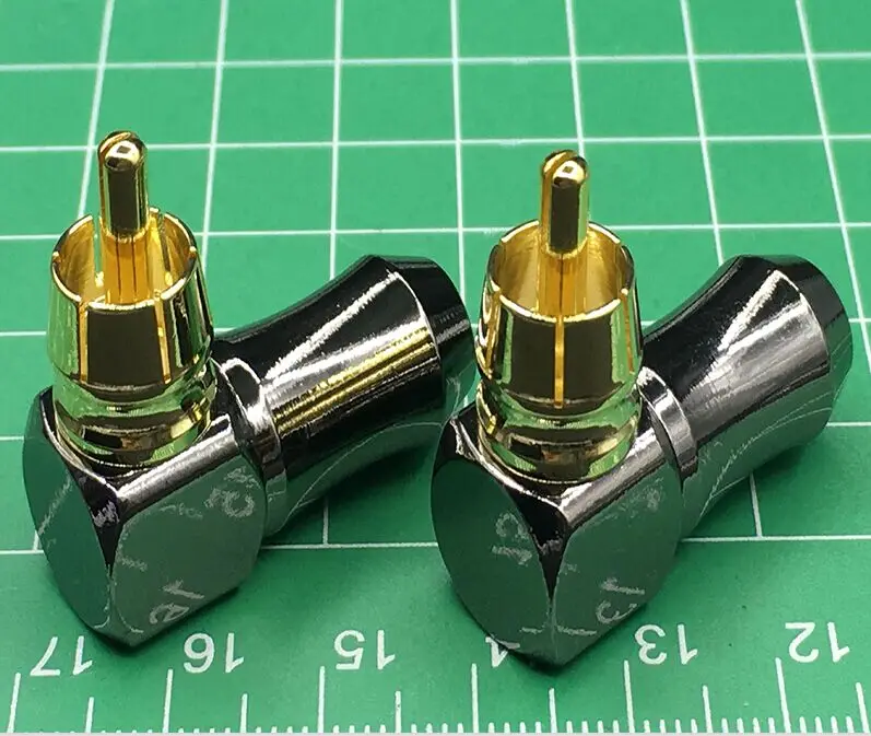 Прямоугольный RCA позолоченный AV разъем 90 градусов аудио 50 шт./лот | Обустройство