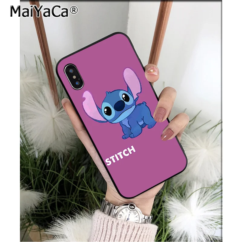 Чехол для мобильного телефона MaiYaCa с рисунком Лило Ститч Apple iPhone 8 7 6 6S Plus X XS MAX 5 5S SE