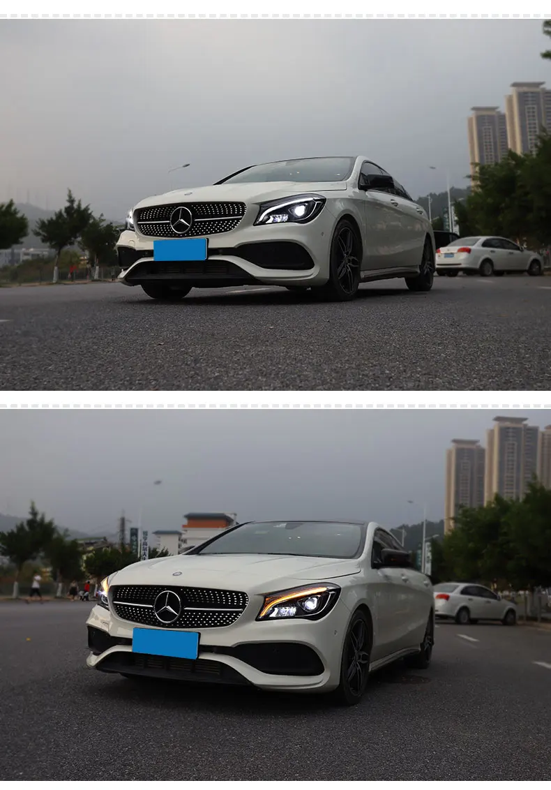 Автомобильный стильный головной светильник для Benz CLA- головной светильник s весь светодиодный головной светильник дневной ходовой светильник DRL Bi-светодиодный объектив