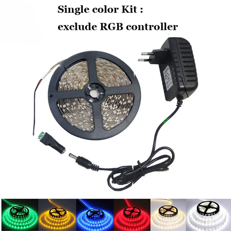 Фото DC12V Светодиодная лента 3528smd 5 м 300led Гибкая RGB/белый/красный + 24 Вт адаптер питания led DC12V Светодиодная лента 3528smd 5 м 300led Гибкая RGB/белый/красный + 24 Вт адаптер питания led