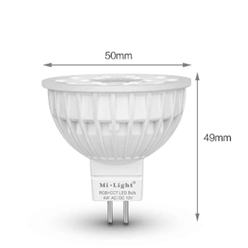 Milight 2.4 г РФ Светодиодные GU10 E27 MR16 диммер wifi управления 4 Вт 5 9 DC12V AC85V-265V RGBW rgbww CCT smart