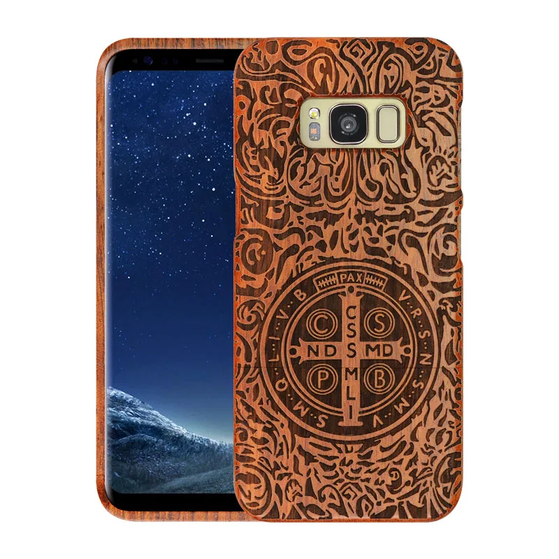 100% Оригинальный Деревянный чехол для телефона Samsung Galaxy 8 пиратский якорь волок