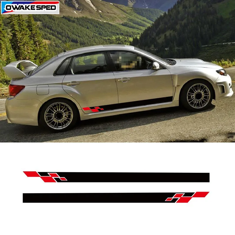 Сетчатая гоночная виниловая наклейка автомобильная для Subaru Impreza WRX STI дверь