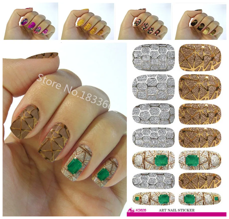 K626 Новая мода вода передача фольги ногтей наклейки все виды nail art дизайн шаблоны