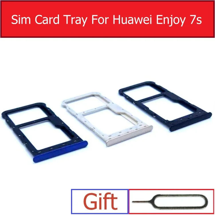 

Genuine Micro SD & SIM Card Reader For Huawei Enjoy 7S FIG-AL00 AL10 TL00 TL10 Sim & Memory Slot Tray Holder Adapter Accessory