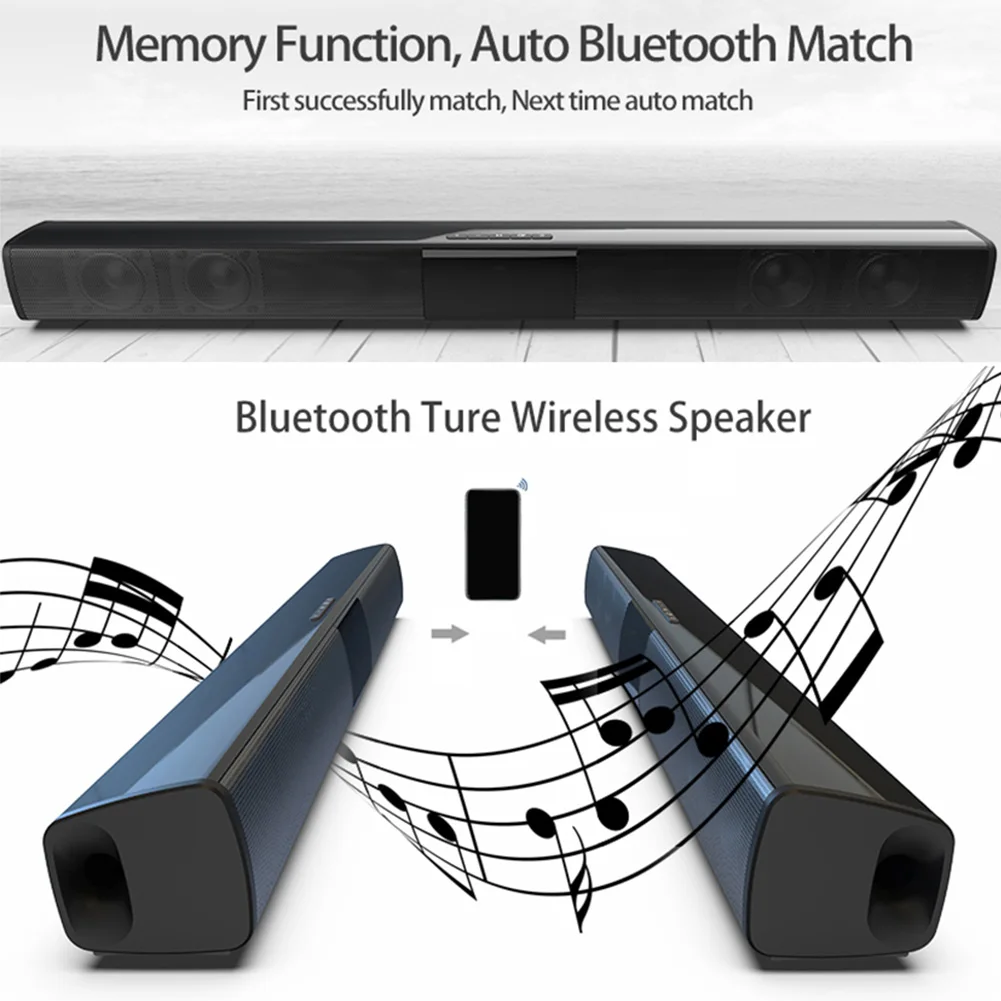 Bluetooth динамик портативный сабвуфер стерео звук пульт дистанционного управления