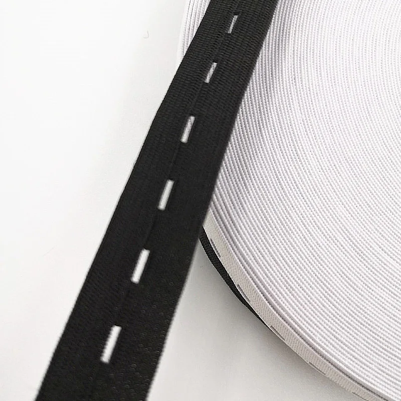 5 Meters 15/20/25MM DIY Sewing Accessories Button Hole Knit Elastic Bands Ribbon Tape White/Black Wire Webbing | Дом и сад